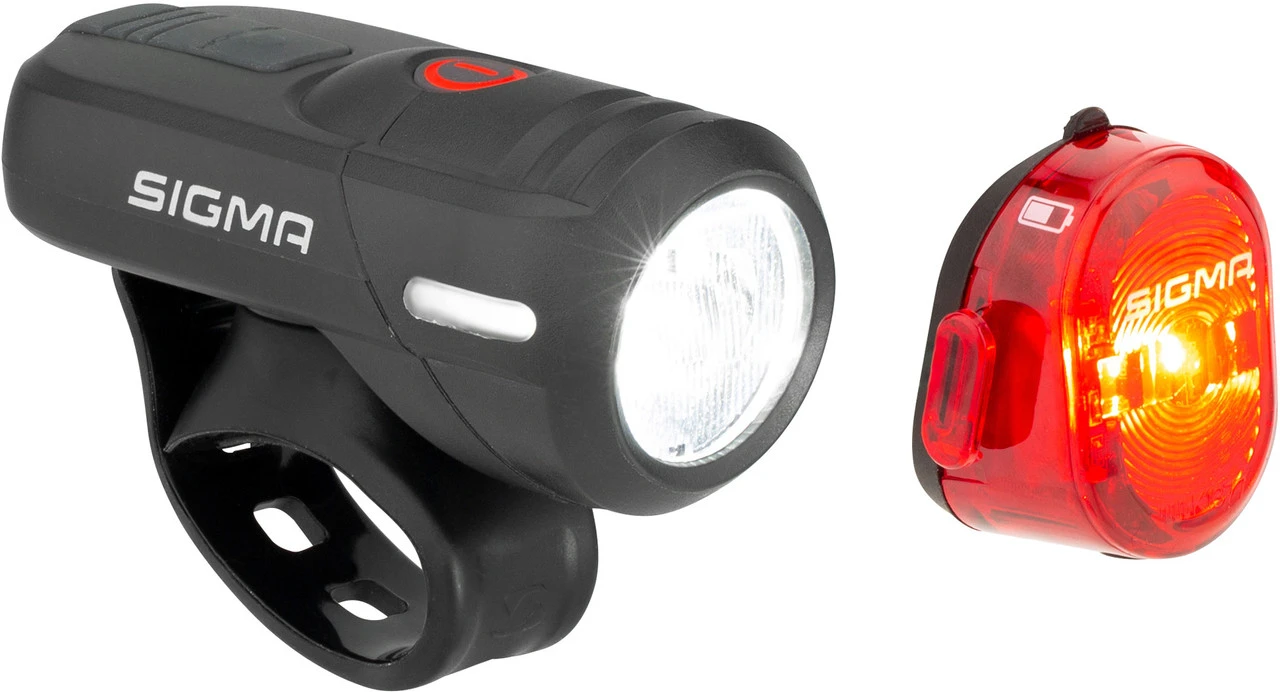 SIGMA Aura 45 Frontlicht + Nugget II Rücklicht LED Beleuchtungsset M. StVZO 1 SIGMA Aura 45 Frontlicht + Nugget II Rücklicht LED Beleuchtungsset M. StVZO